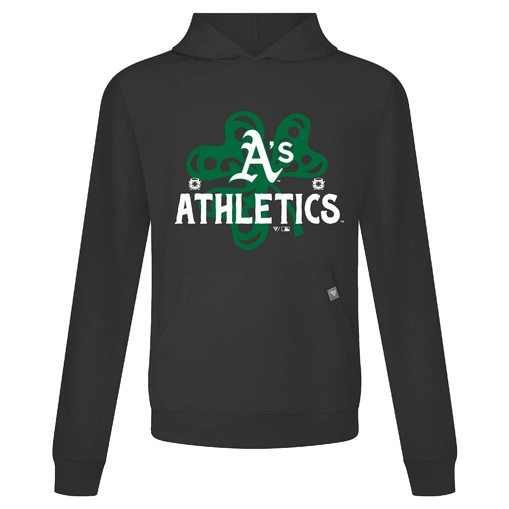 Sweat à capuche noir pour homme Levelwear Athletics St. Patrick's Day Relay Shamrock