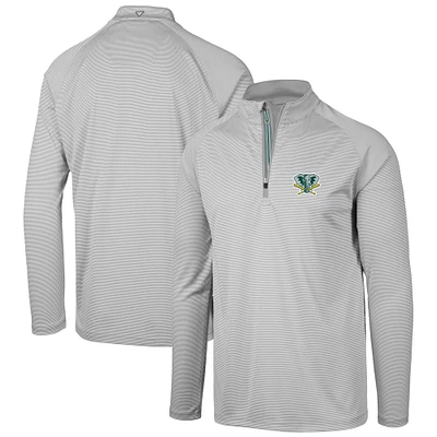 Men's Levelwear Gray Athletics Orion Historic Logo Raglan Quarter-Zip Jacket