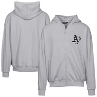 Sweat à capuche entièrement zippé surdimensionné motif camouflage numérique Uphill pour homme de Levelwear Gray Athletics