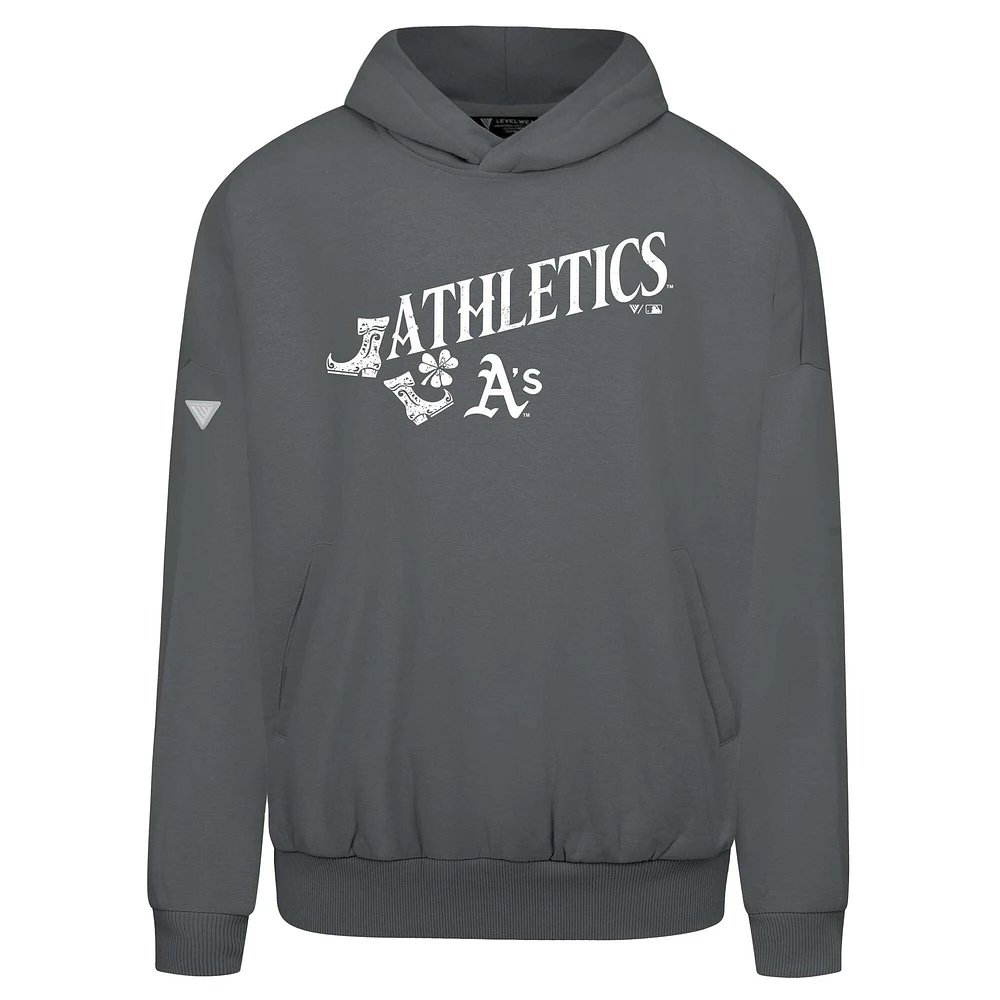 Sweat à capuche gris pour homme Levelwear Athletics St. Patrick's Day