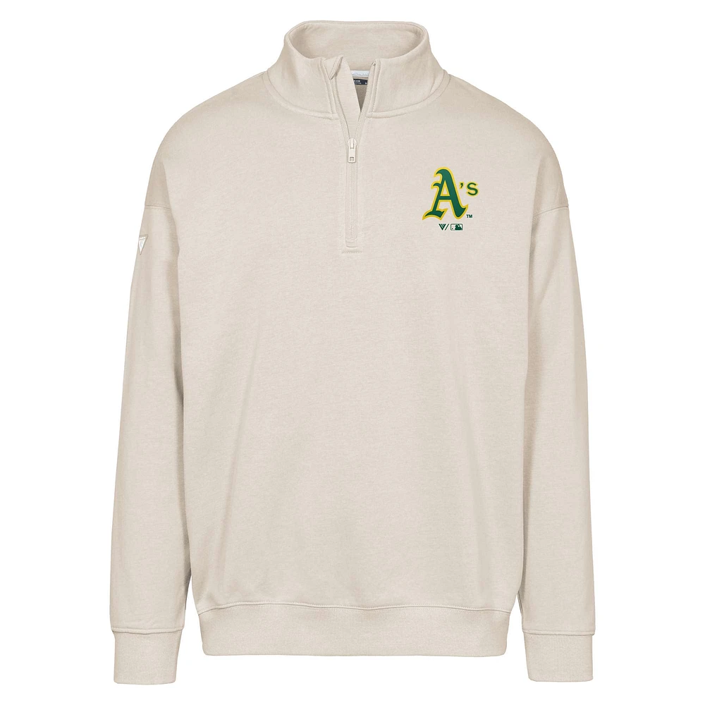 Sweat-shirt à glissière quart de tour Murray la collection Cooperstown Athletics pour homme Levelwear Khaki