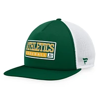 Men's Majestic Green/White Athletics Foam Trucker Snapback Hat