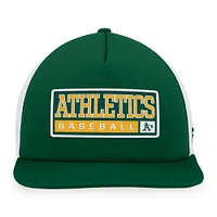 Men's Majestic Green/White Athletics Foam Trucker Snapback Hat