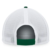 Men's Majestic Green/White Athletics Foam Trucker Snapback Hat