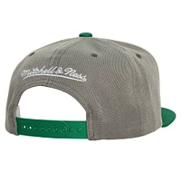 Men's Mitchell & Ness Gray Athletics Cooperstown Collection Basic Flip Snapback Hat