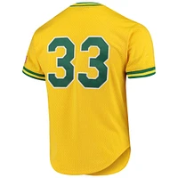 Men's Mitchell & Ness Jose Canseco Gold Athletics Cooperstown Collection Mesh Batting Practice Jersey