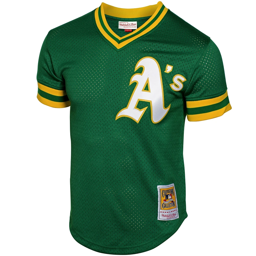 Men's Mitchell & Ness Rickey Henderson Athletics Cooperstown Mesh Batting Practice Jersey