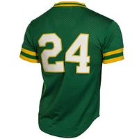 Men's Mitchell & Ness Rickey Henderson Athletics Cooperstown Mesh Batting Practice Jersey