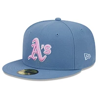 Men's New Era Athletics Faded Blue Color Pack 59FIFTY Fitted Hat