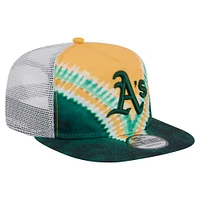 Men's New Era Athletics Tie-Dye Golfer Trucker Adjustable Hat