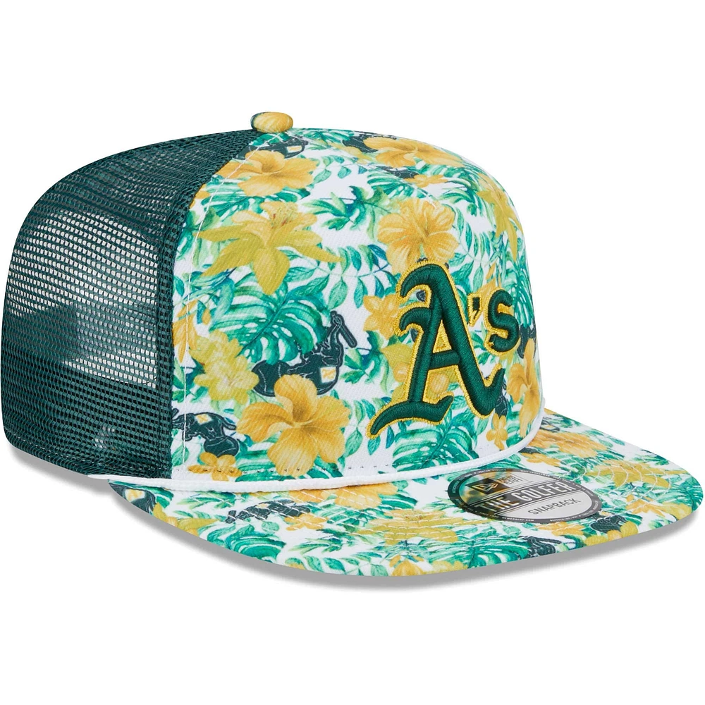 Men's New Era Athletics Tropic Floral Golfer Lightly Structured Snapback Hat