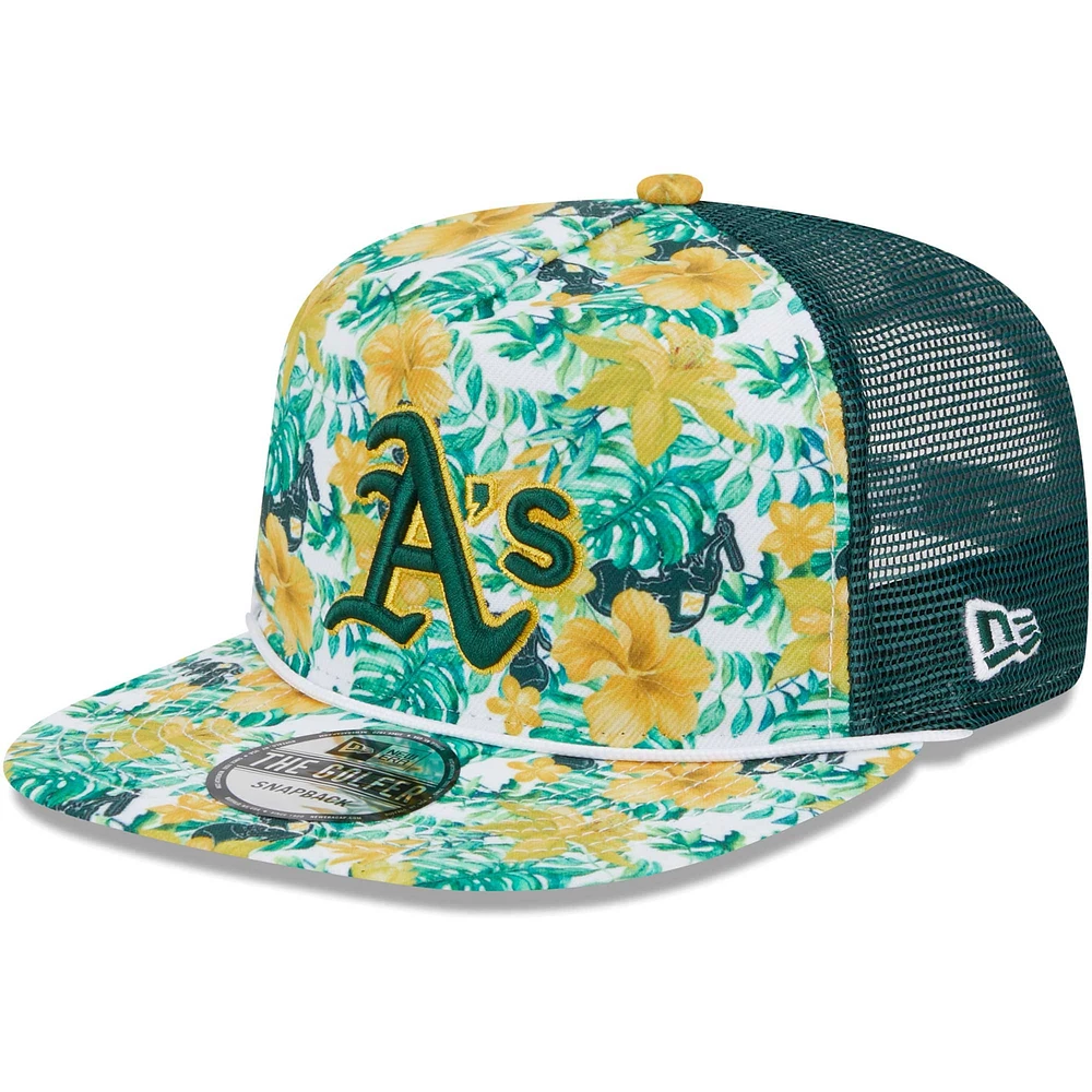 Men's New Era Athletics Tropic Floral Golfer Lightly Structured Snapback Hat