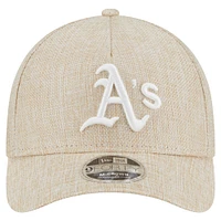 Casquette ajustable 9FORTY en coton tissé beige Athletics de New Era pour homme