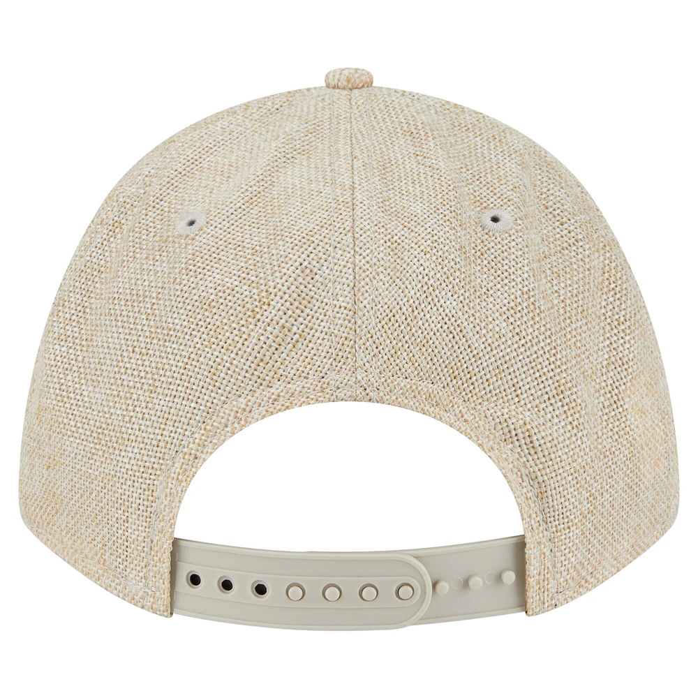 Casquette ajustable 9FORTY en coton tissé beige Athletics de New Era pour homme