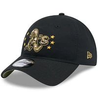 Men's New Era Black Athletics 2024 Armed Forces Day 9TWENTY Adjustable Hat