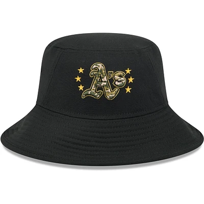 Chapeau bob noir Athletics 2024 Armed Forces Day de New Era pour homme