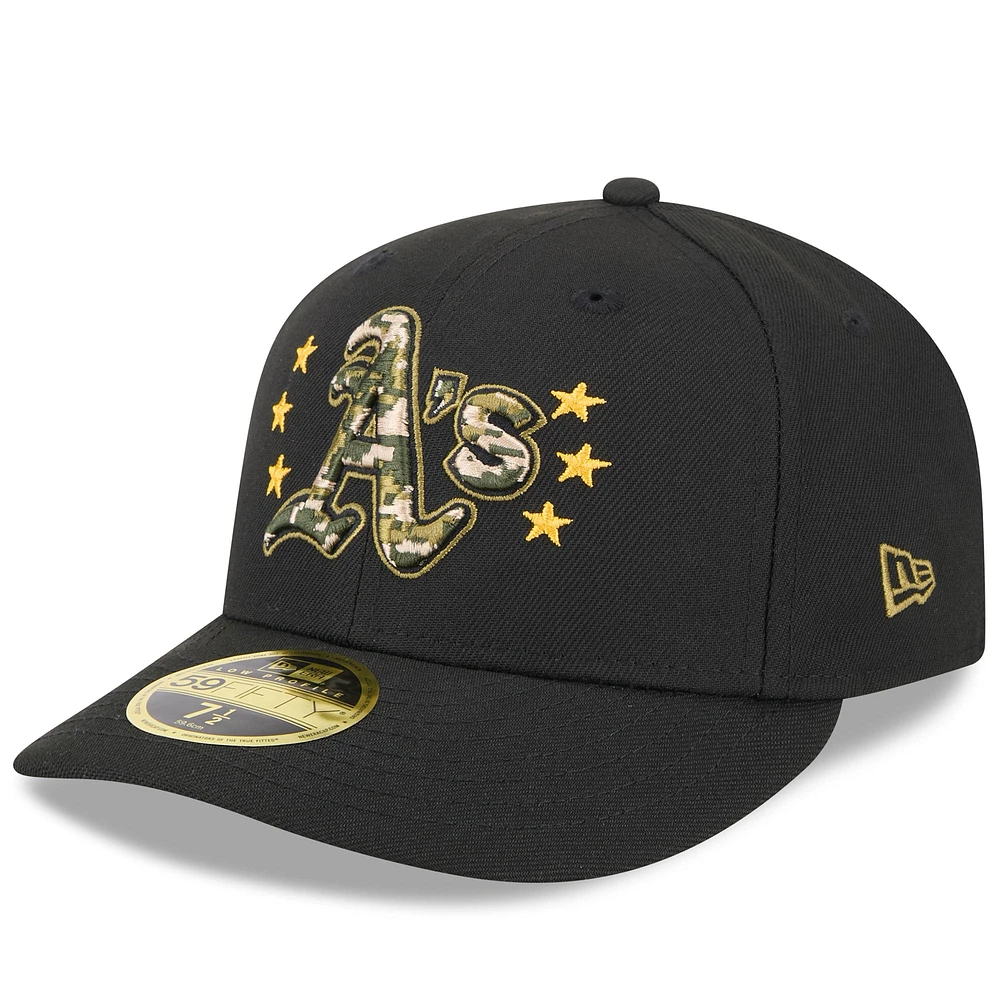 Casquette ajustée à profil bas 59FIFTY Athletics 2024 Armed Forces Day de New Era pour homme