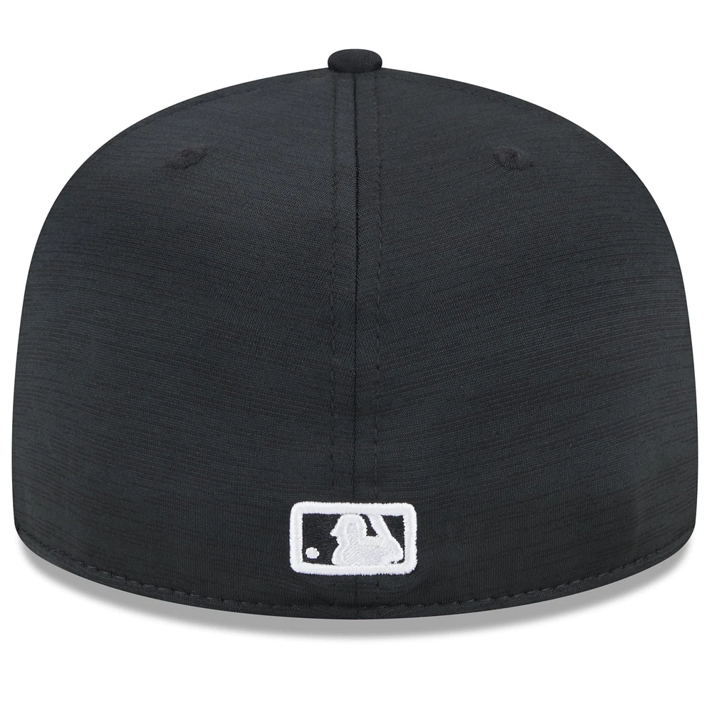 Casquette ajustée New Era Athletics 2024 Clubhouse 59FIFTY noire pour homme