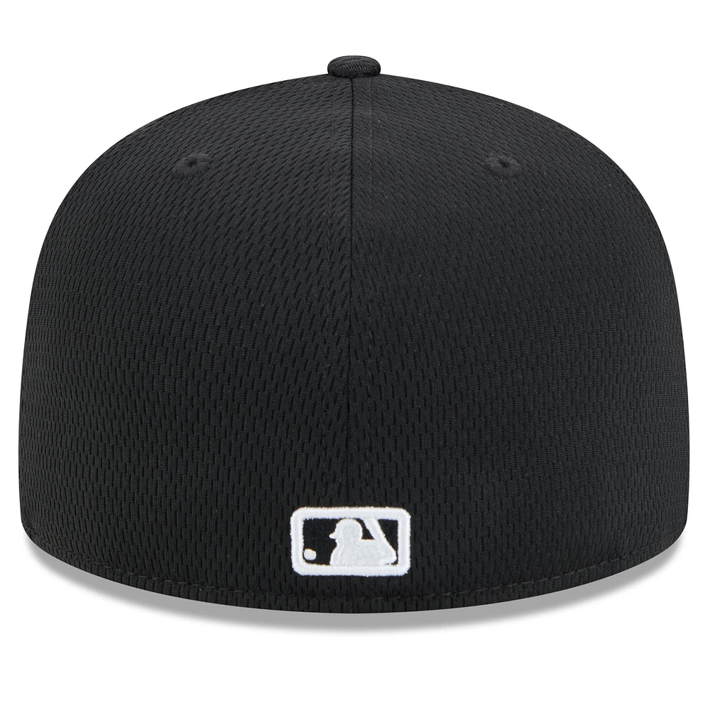Men's New Era Black Athletics 2025 MLB Clubhouse 59FIFTY Fitted Hat