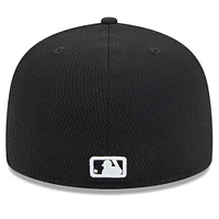 Men's New Era Black Athletics 2025 MLB Clubhouse 59FIFTY Fitted Hat