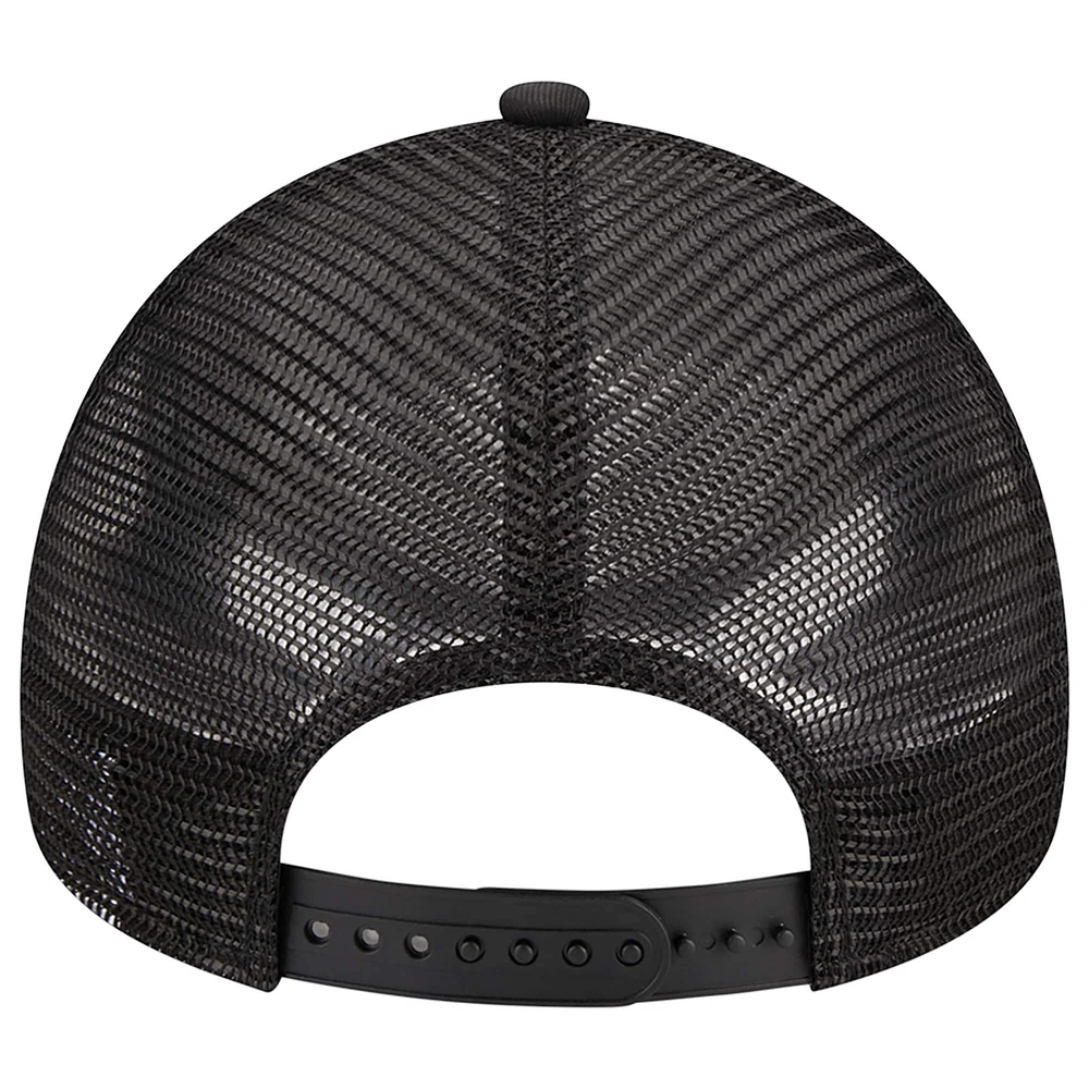 Men's New Era Black Athletics A-Frame 9FORTY Trucker Adjustable Hat
