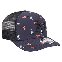 Men's New Era Black Athletics Adventure Drinks Pattern 9SEVENTY Stretch-Snap Hat