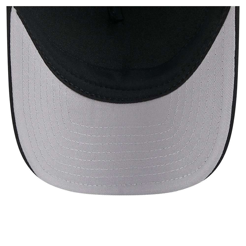 Men's New Era Black Athletics City Initial 9FORTY A-Frame M-Crown Adjustable Trucker Hat