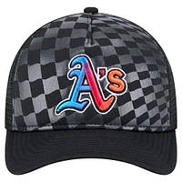 Men's New Era Black Athletics Gradient 9FORTY A-Frame M-Crown Trucker Adjustable Hat