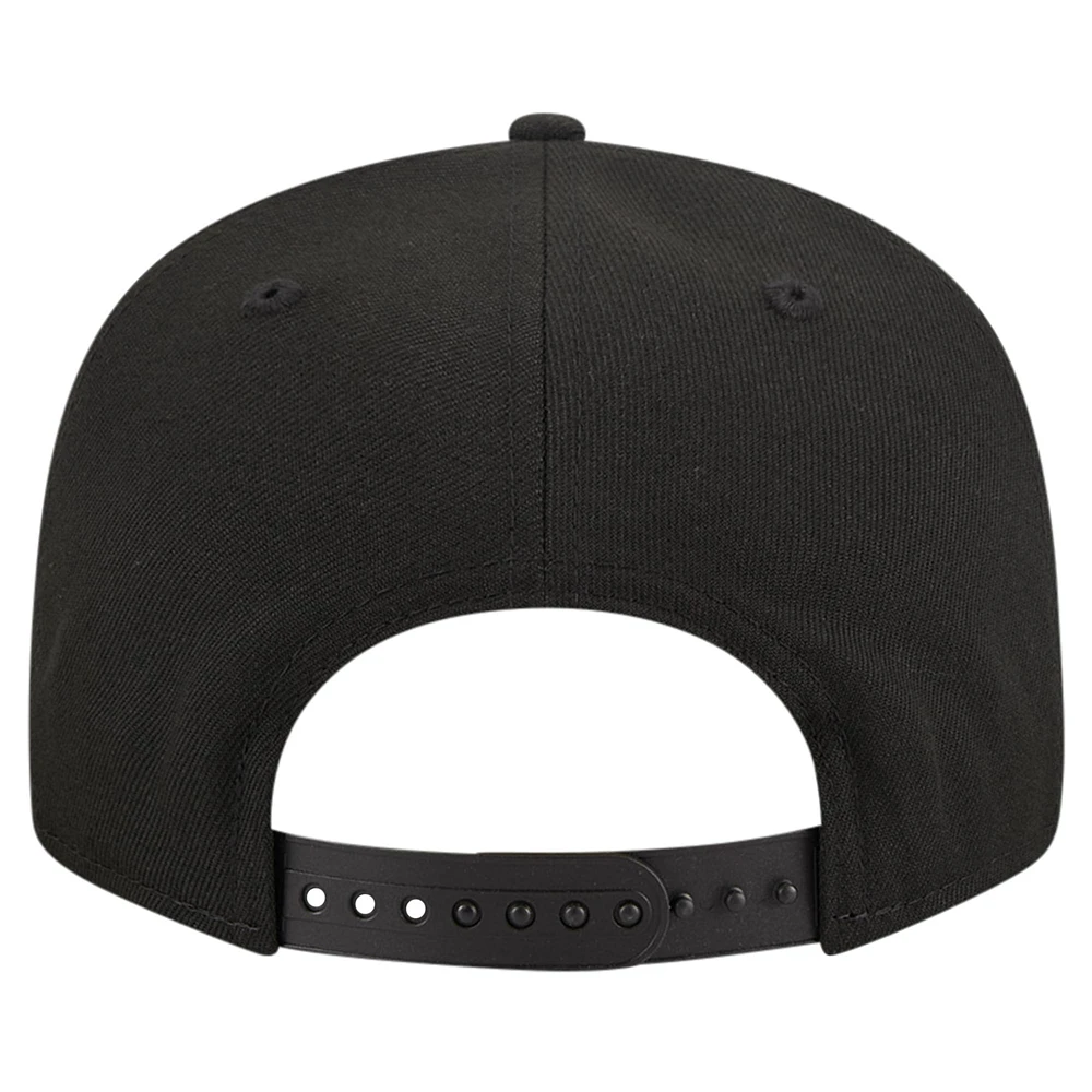 Men's New Era Black Athletics Metallic Logo 9FIFTY Snapback Hat