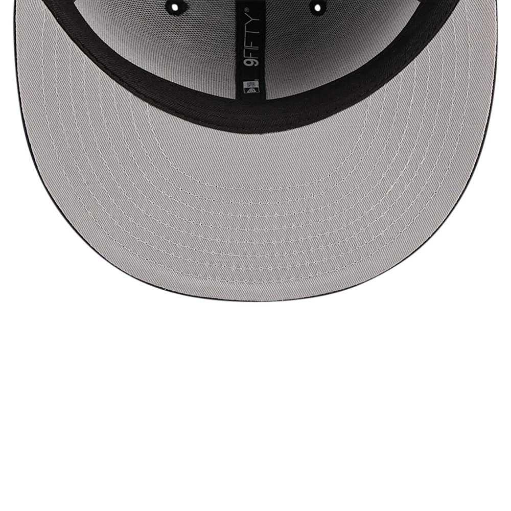 Men's New Era Black Athletics Metallic Logo 9FIFTY Snapback Hat