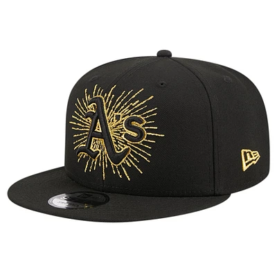 Casquette snapback 9FIFTY Athletics noire pour homme de New Era