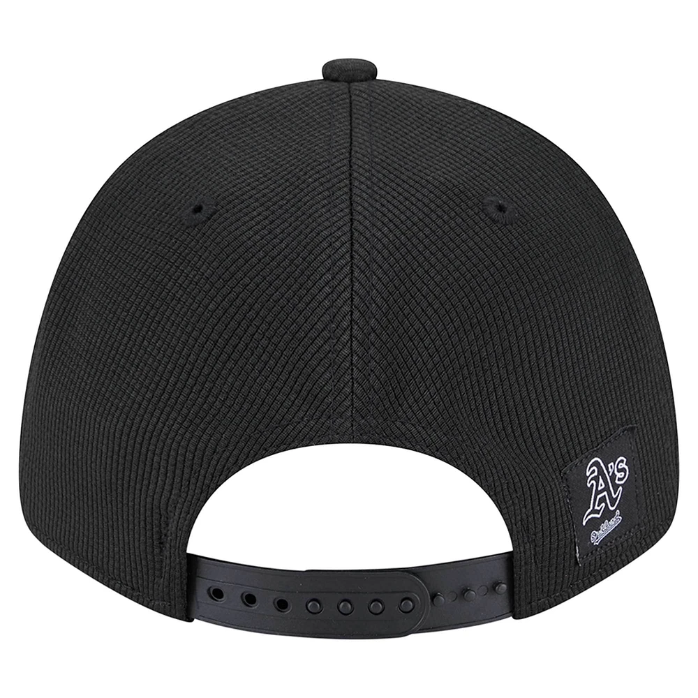 Men's New Era Black Athletics Pivot 9FORTY Adjustable Hat