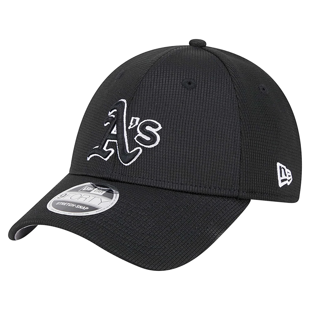 Casquette ajustable Athletics Pivot 9FORTY noire New Era pour homme