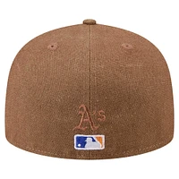 Men's New Era Brown Athletics Logo Scribble 59FIFTY Fitted Hat