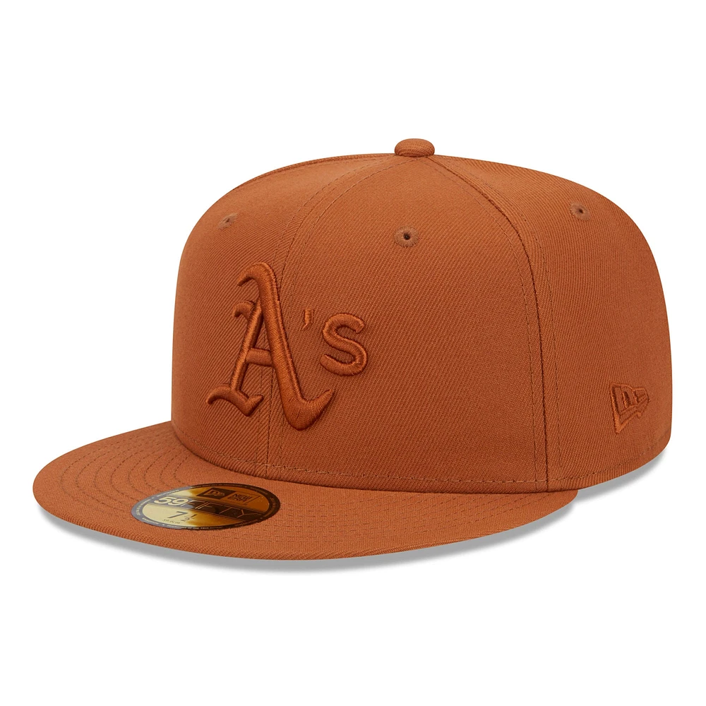 Casquette ajustée 59FIFTY Athletics marron de New Era pour homme