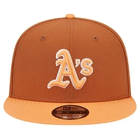 Men's New Era Brown Athletics Spring Color Two-Tone 9FIFTY Snapback Hat