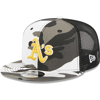 Men's New Era Camo Athletics Urban Camo Trucker 9FIFTY Snapback Hat