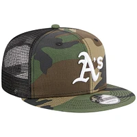 Casquette à visière plate Camo Athletics Woodland Camo Trucker 9FIFTY de New Era pour homme