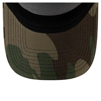 Men's New Era Camo Athletics Woodland Team Pop 9FORTY A-Frame Adjustable Hat