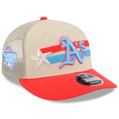 Men's New Era Cream Athletics 2024 MLB All-Star Game Meshback Low Profile 9FIFTY Snapback Hat