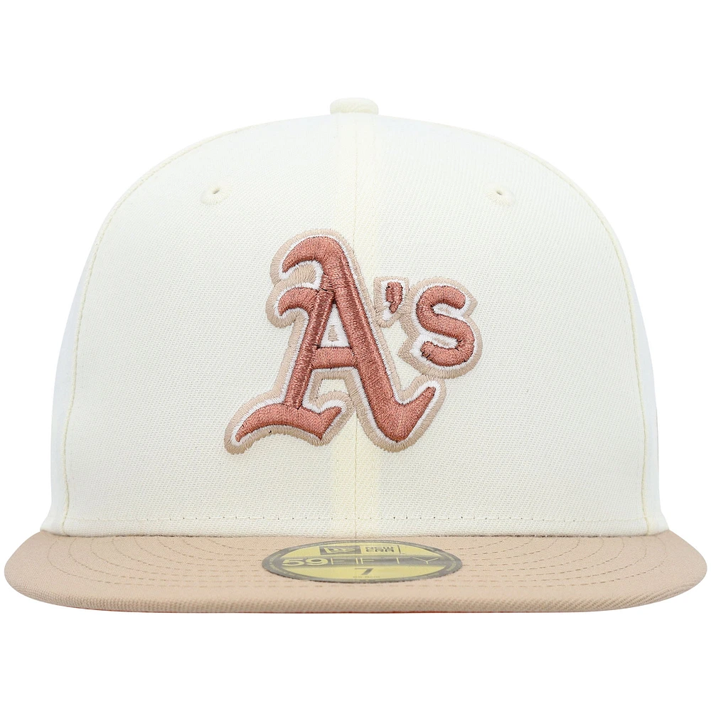 Casquette ajustée 59FIFTY Athletics Chrome Camel Rust de New Era pour homme