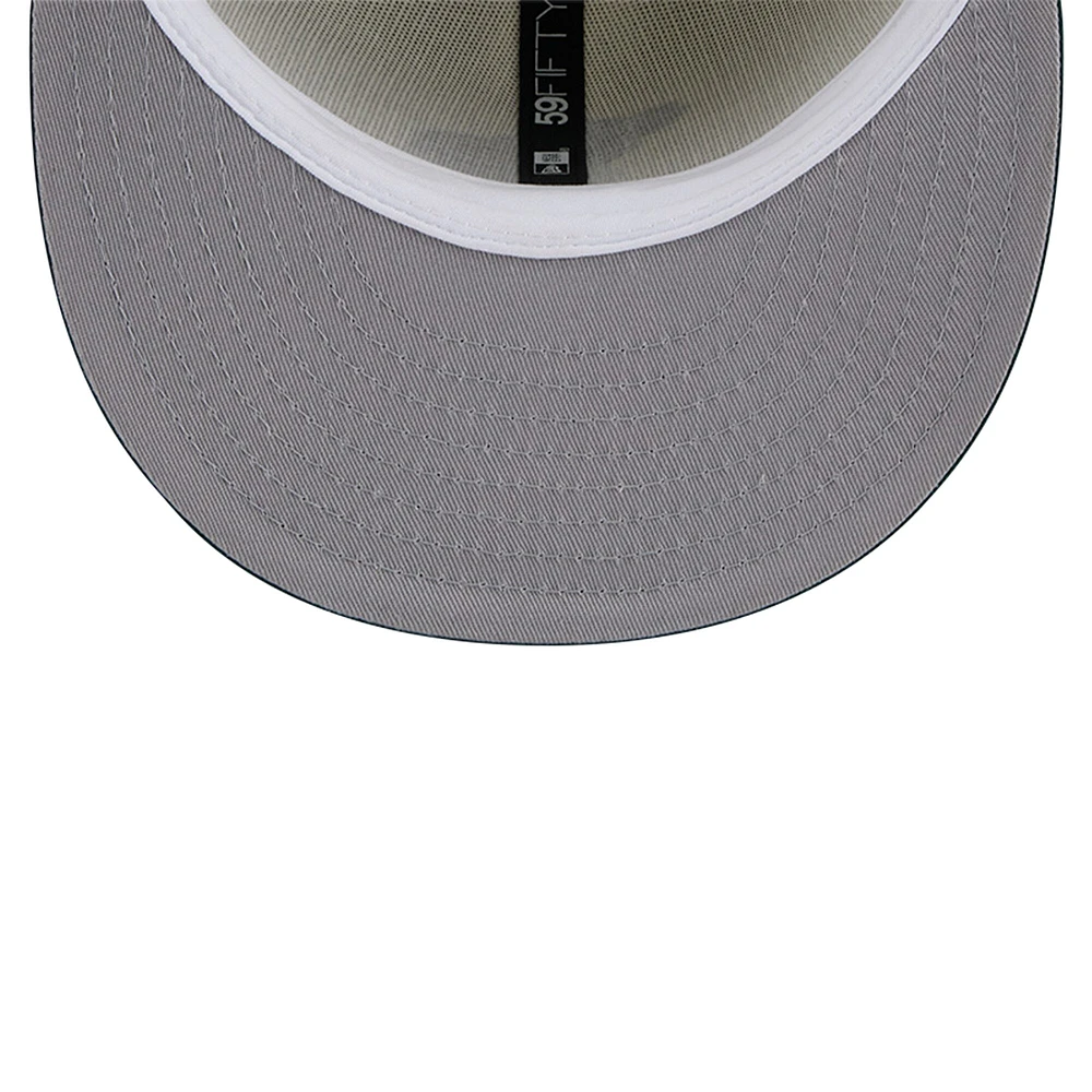 Casquette ajustée Chrome 59FIFTY Athletics Cooperstown Collection pour homme de New Era, couleur crème