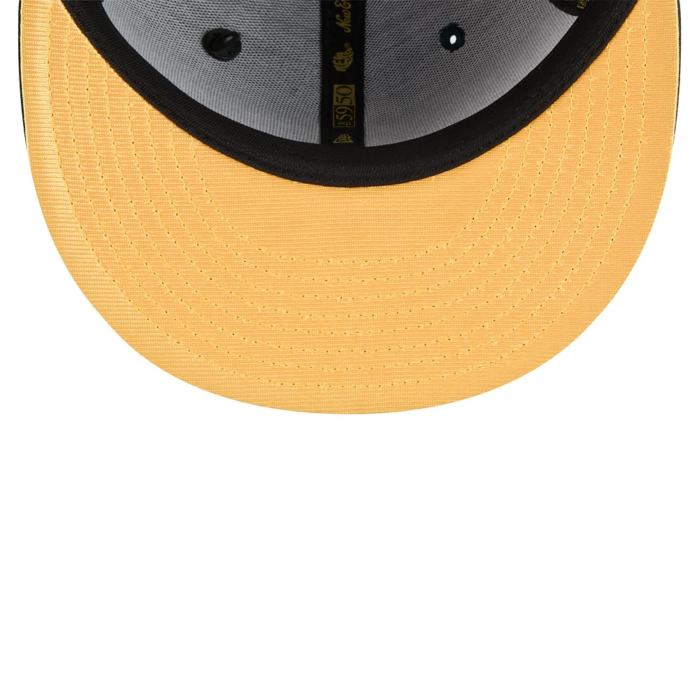 Casquette ajustée New Era Athletics 2025 59FIFTY Day vert foncé pour homme avec épingles