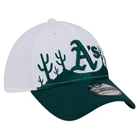 Men's New Era  Dark Green Athletics 2025 Spring Training Landscape 39THIRTY Flex Hat