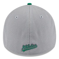 Men's New Era  Gray/Green Athletics 2025 Batting Practice 39THIRTY Flex Hat