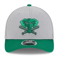 Men's New Era  Gray/Green Athletics 2025 Batting Practice 9FORTY M-Crown Adjustable Hat