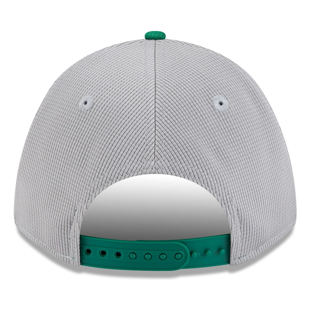 Men's New Era  Gray/Green Athletics 2025 Batting Practice 9FORTY M-Crown Adjustable Hat