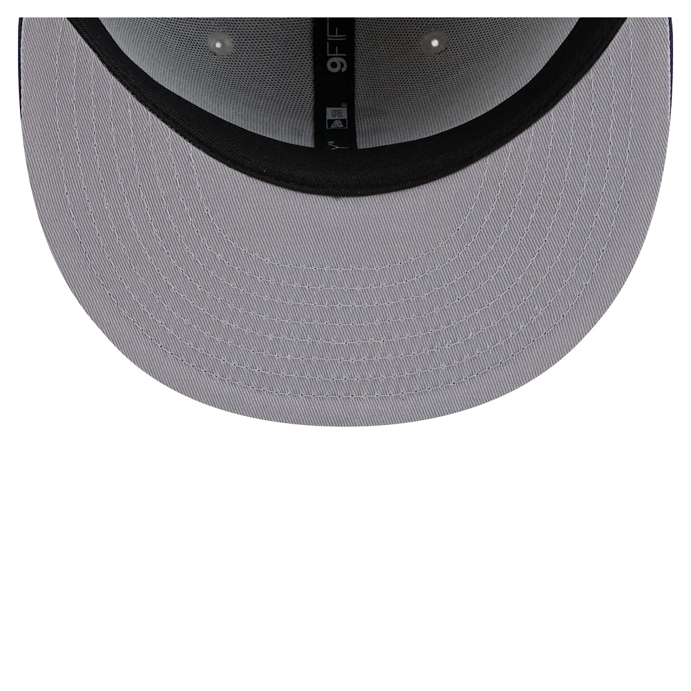Men's New Era Gray/Navy Athletics 2-Tone Color Pack 9FIFTY Snapback Hat