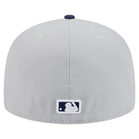 Men's New Era  Gray/Navy Athletics Colorpack Two-Tone 59FIFTY Fitted Hat