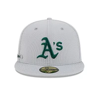 Men's New Era Gray Athletics 2025 MLB Clubhouse 59FIFTY Fitted Hat